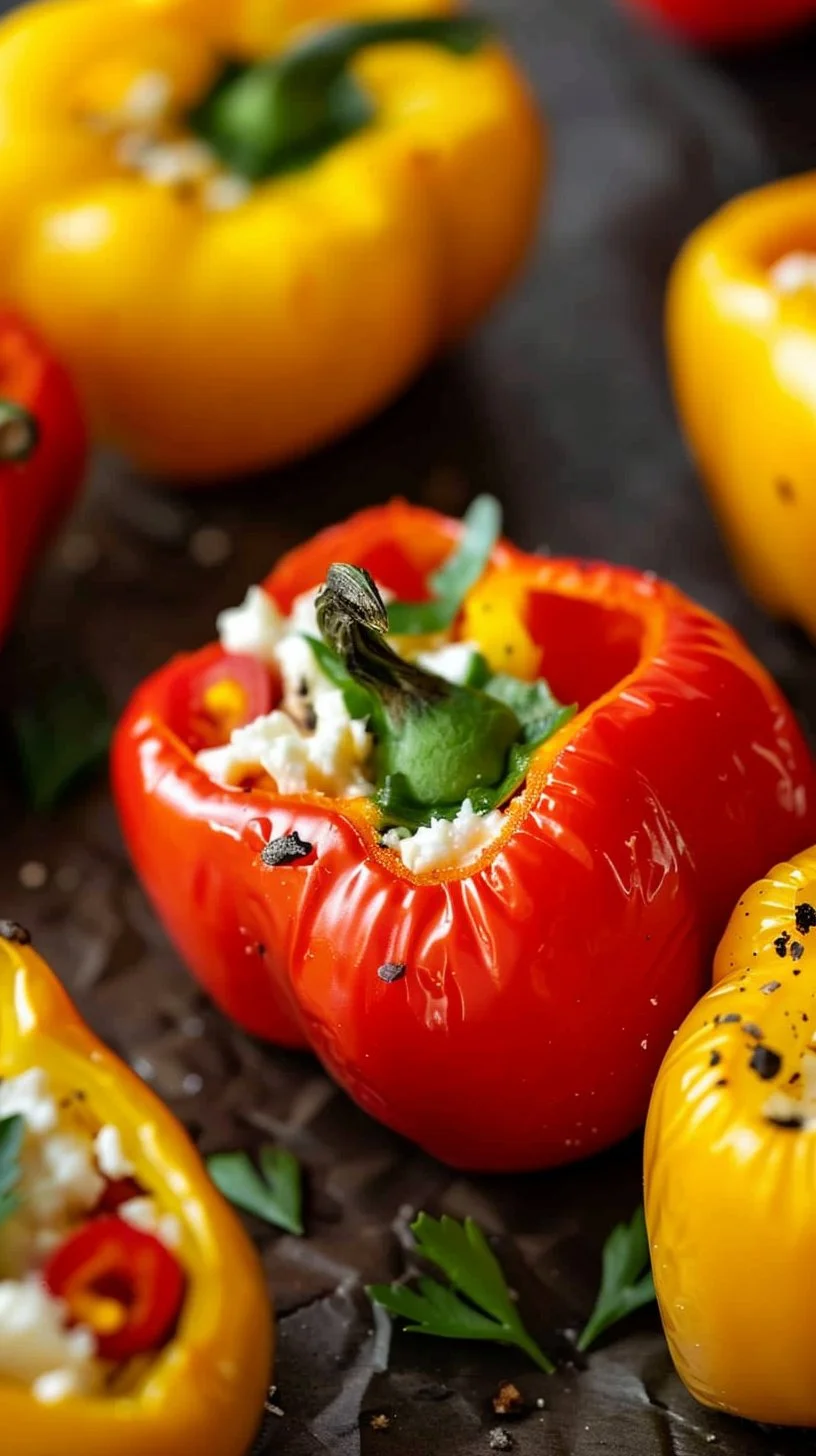 Cottage Cheese-Stuffed Mini Peppers
