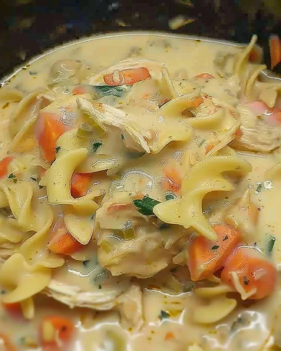 Creamy Chicken Noodle Soup 🍲