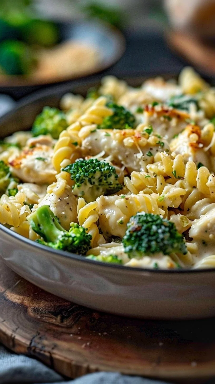 Creamy Rotisserie Chicken Broccoli Pasta
