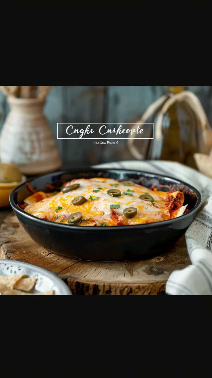 Crockpot Chicken Enchilada Casserole