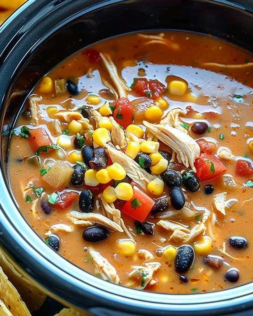 Crockpot Chicken Tortilla Soup