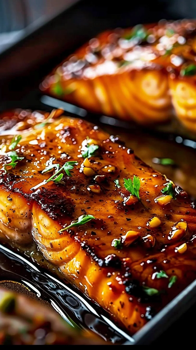 Easy Crispy Honey Garlic Glazed Salmon Recipe