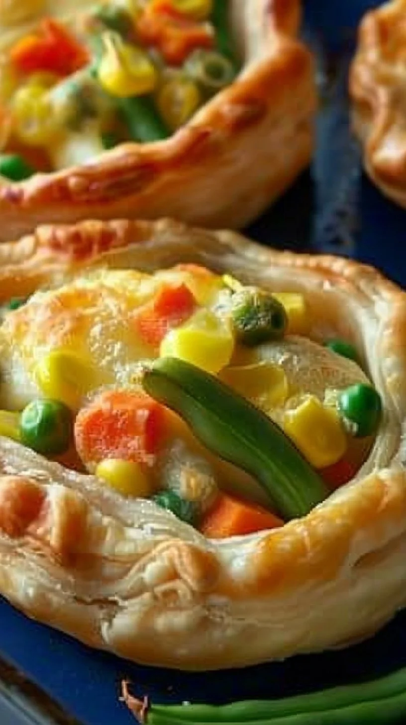 Easy mini chicken pot pies made with 4 ingredients for a quick dinner