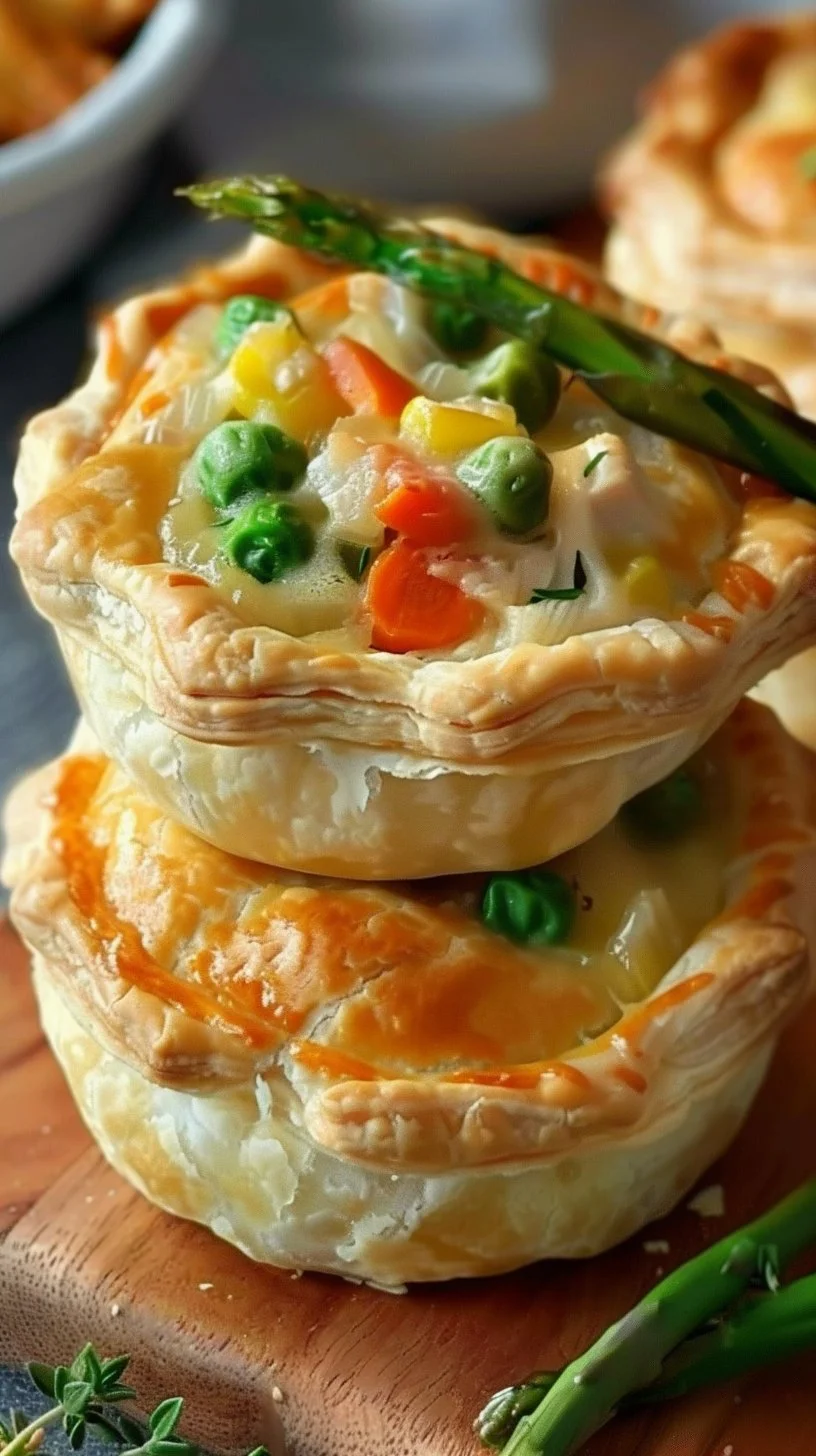 Easy Mini Chicken Pot Pies (4 Ingredient Dinner)