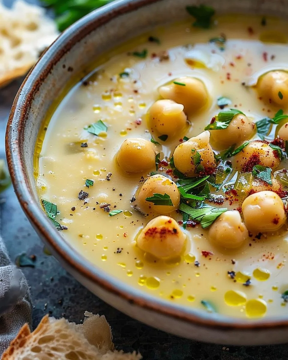 Garlic Chickpea Soup