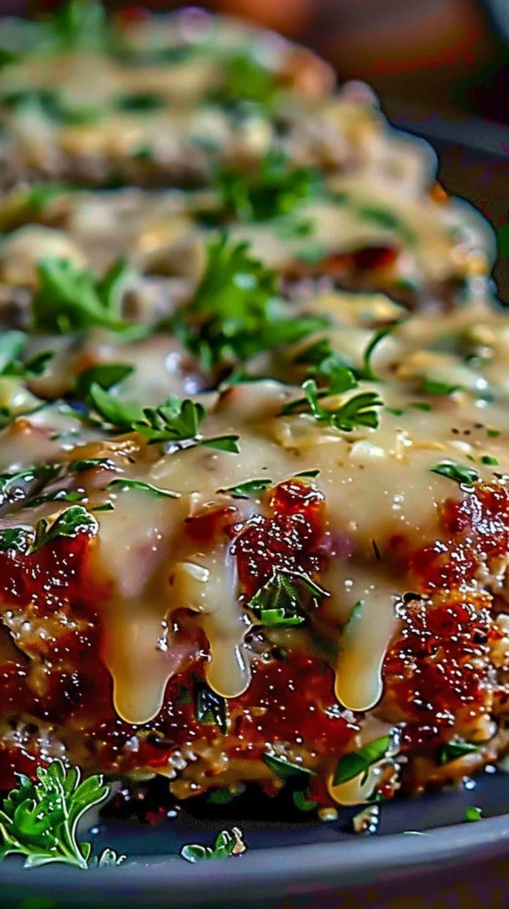 Garlic Parmesan Chicken Meatloaf