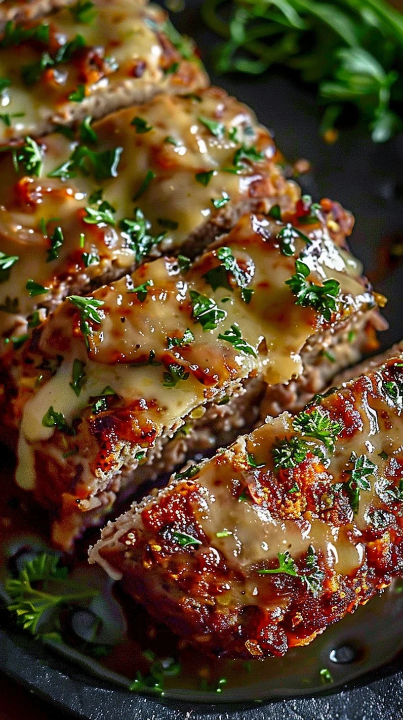 Garlic Parmesan Chicken Meatloaf