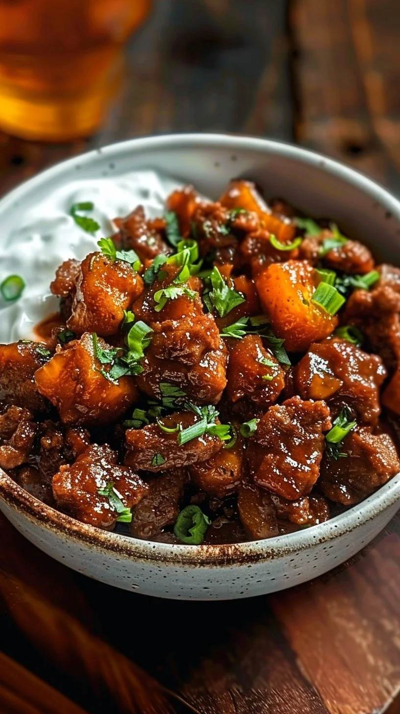 Ground Beef Hot Honey Bowl