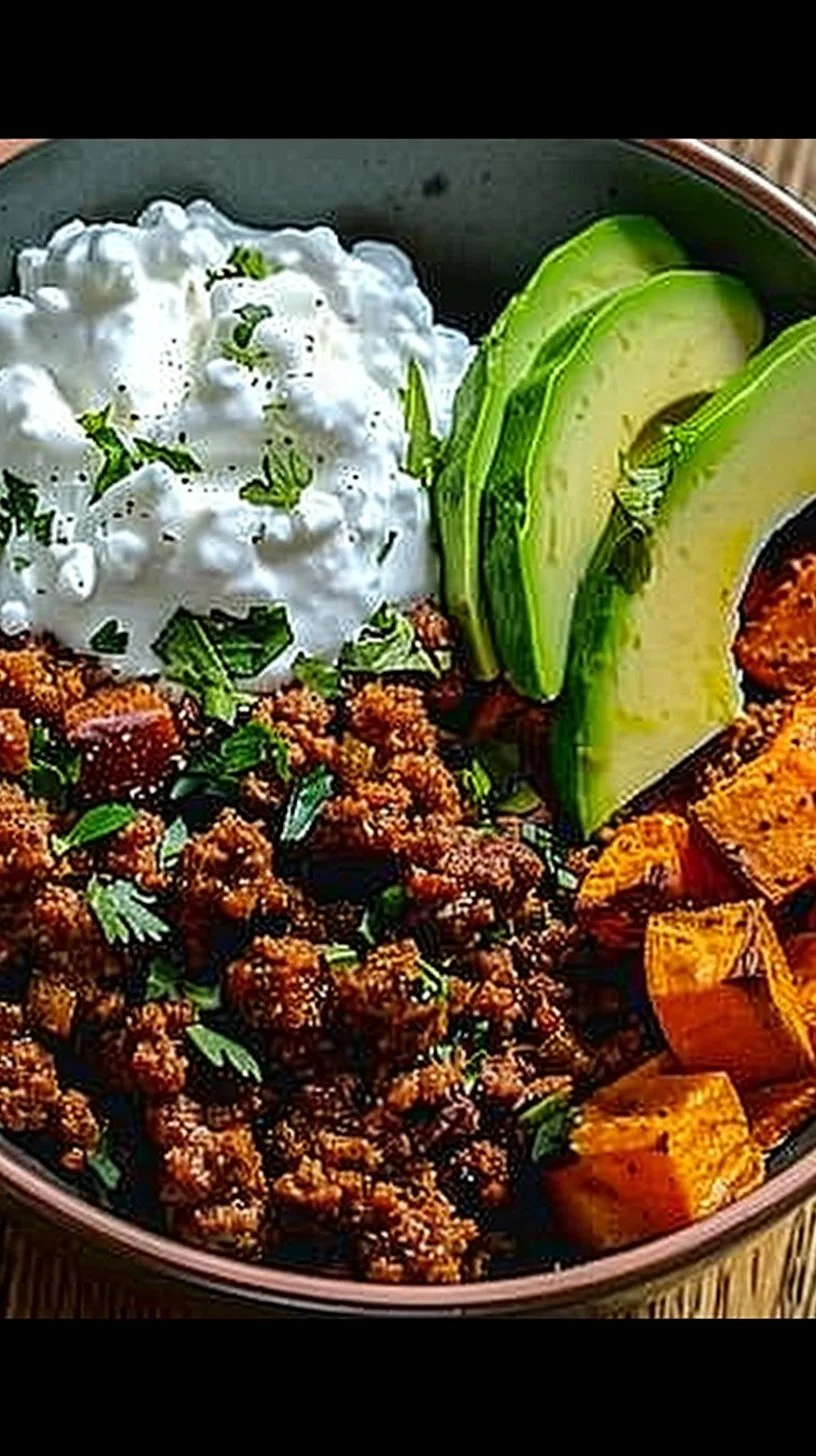 Ground Beef Hot Honey Bowl