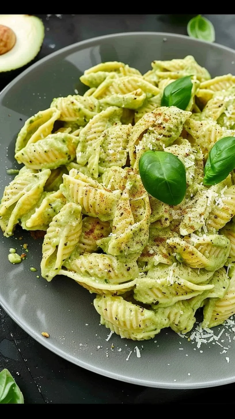 Healthy Avocado & Greek Yogurt Pasta