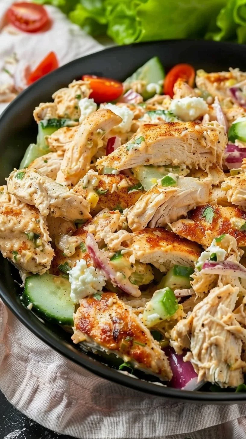 High Protein Cottage Cheese Chicken Salad
