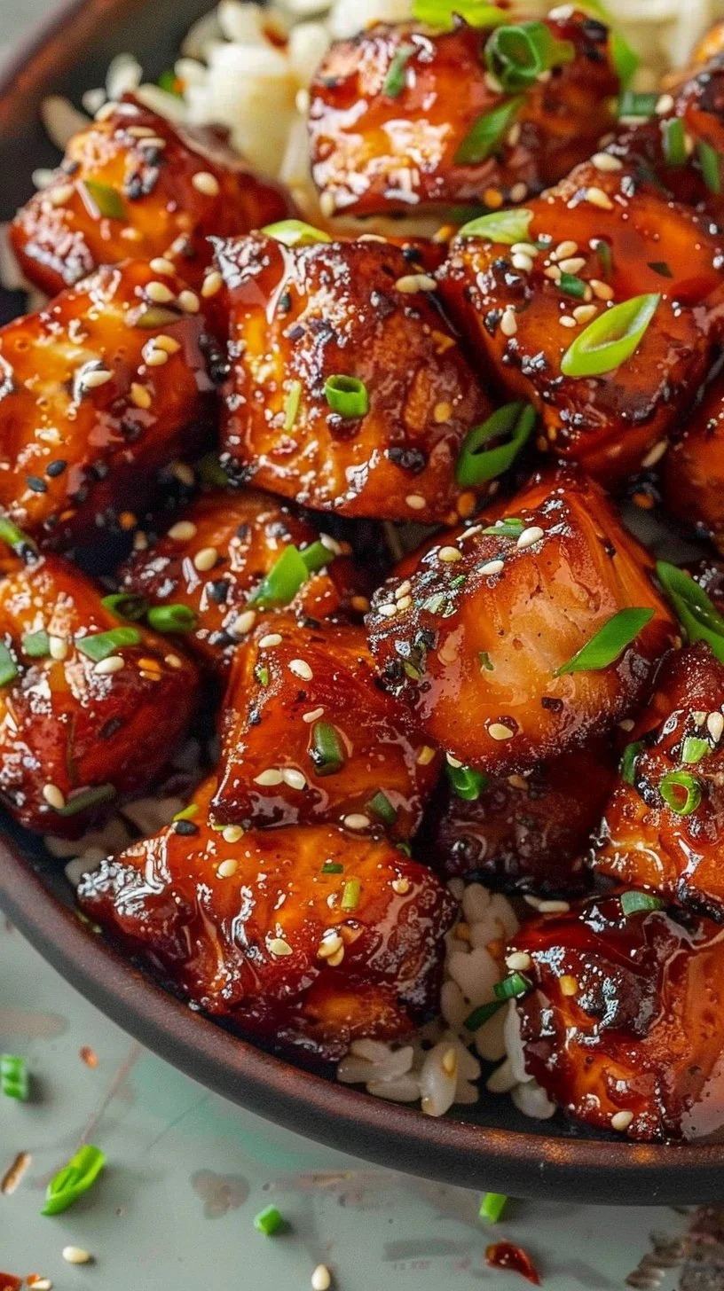 Honey Garlic Salmon Bites