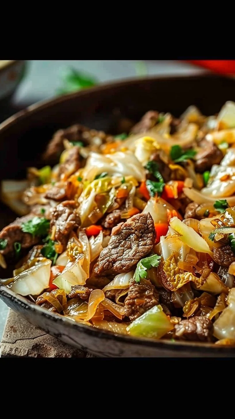 Keto Beef and Cabbage Stir-Fry