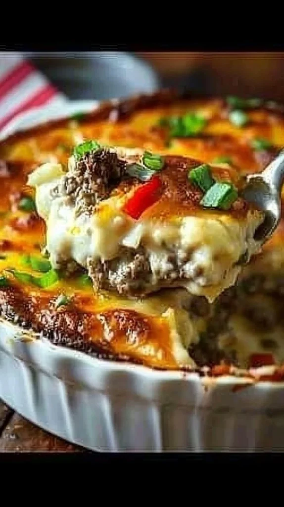 Low Carb Philly Cheesesteak Casserole