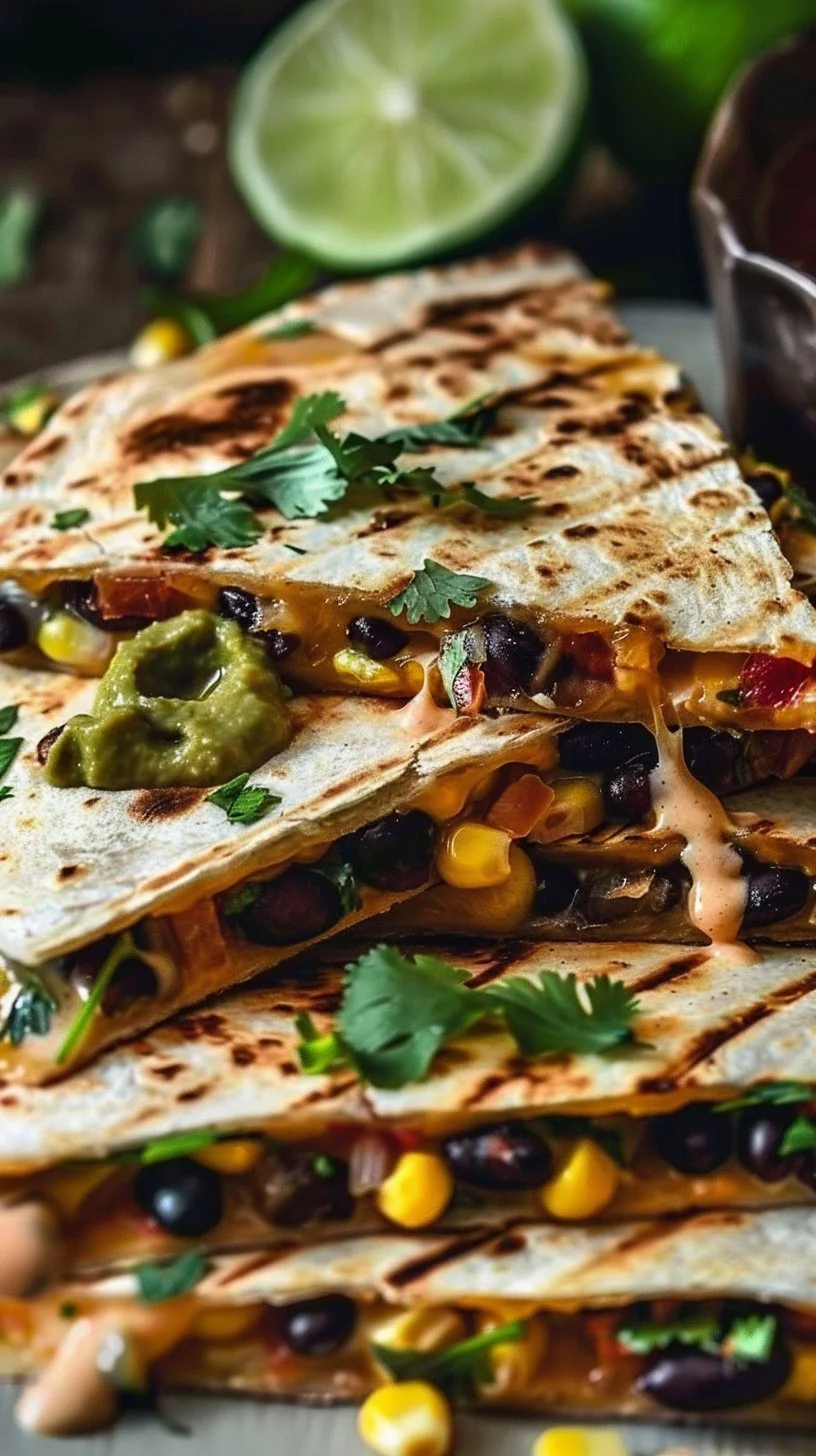 Mexican Street Corn and Black Bean Quesadillas