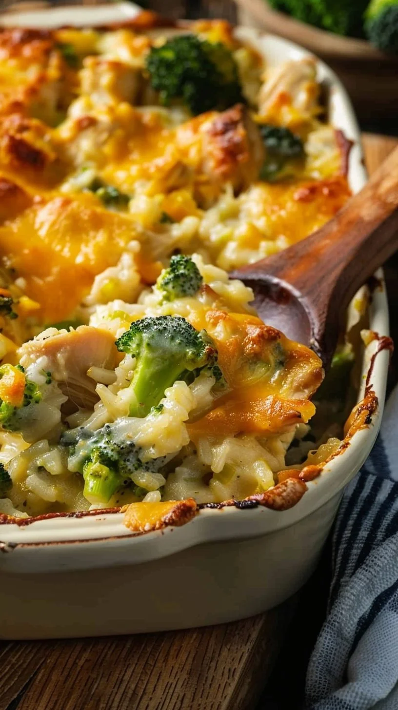Oven Baked Chicken Broccoli Rice Casserole