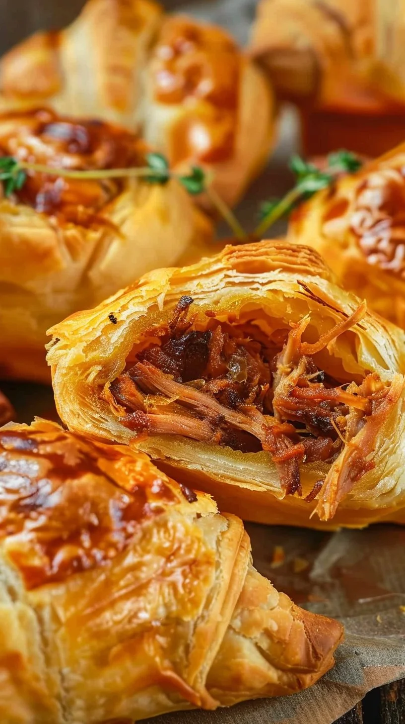 Pulled Pork Pastry Puffs