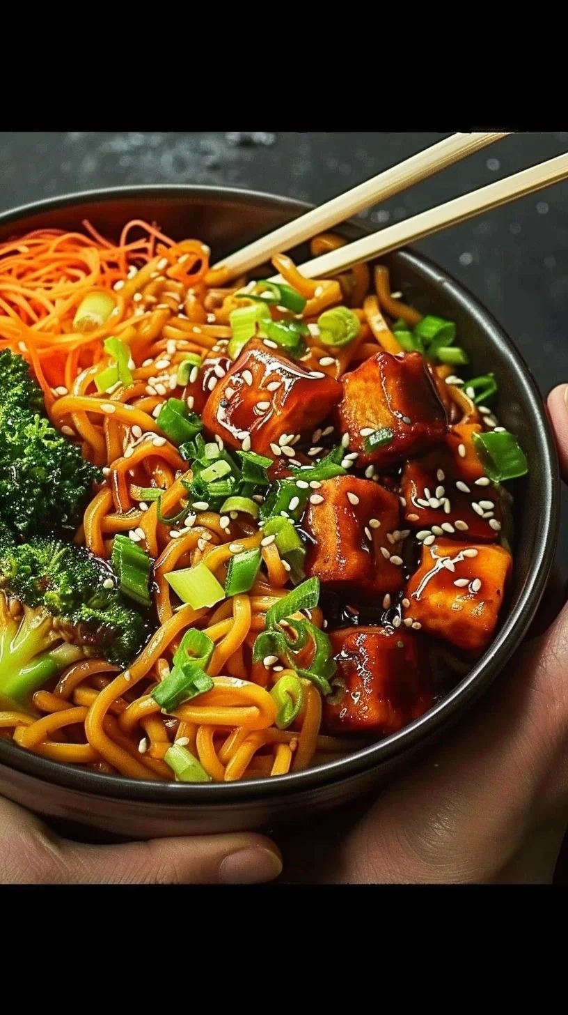 Vegan Teriyaki Noodle Bowl