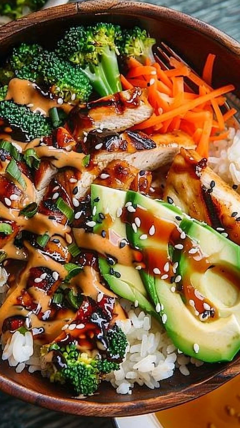 30-minute teriyaki chicken bowl served with vegetables over rice