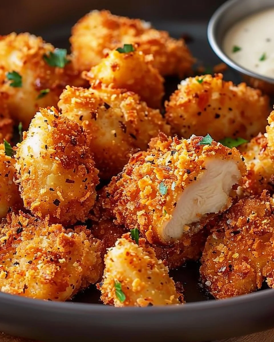 Air Fryer Ranch-Crusted Chicken Bites