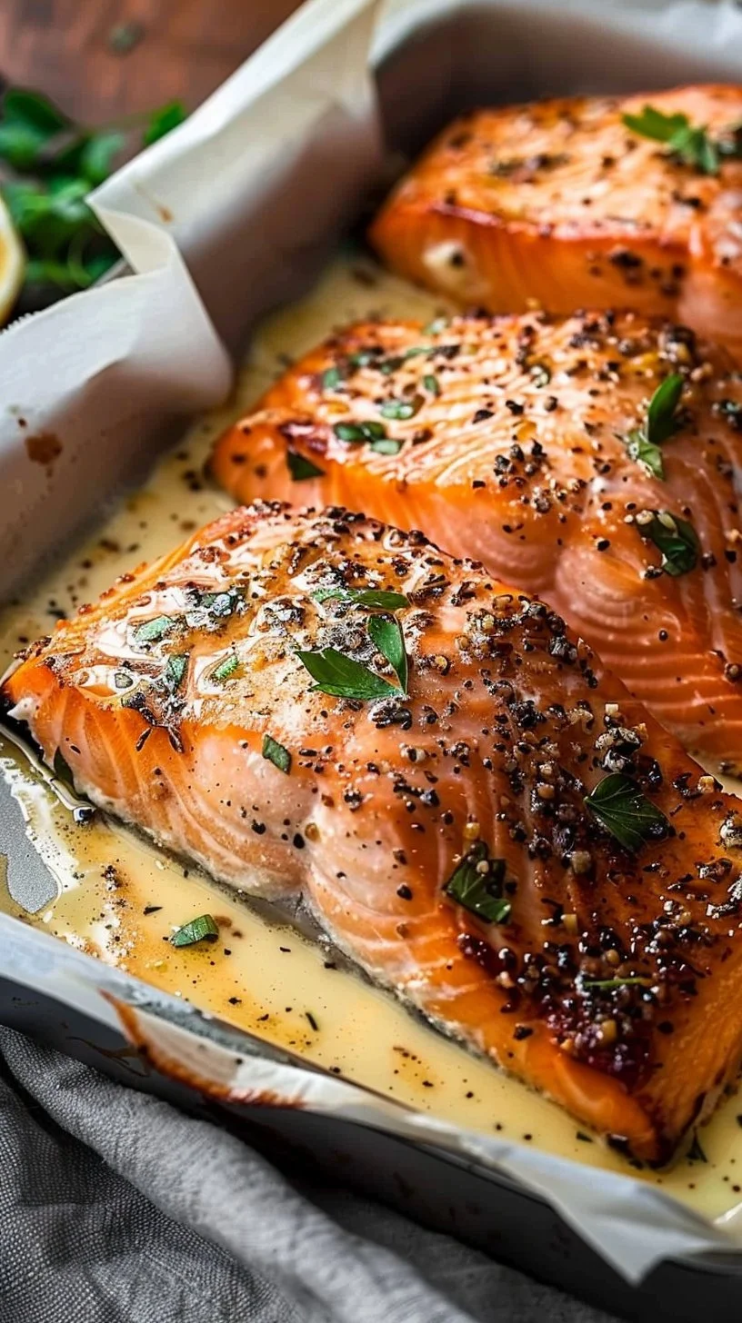 Baked Boursin Salmon