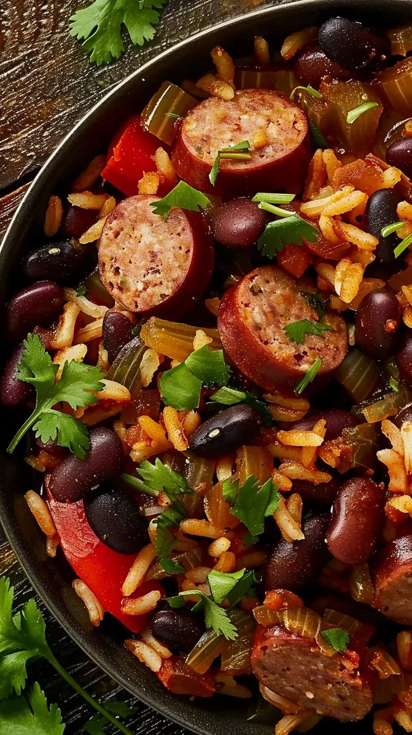 Black Beans and Rice with Sausage