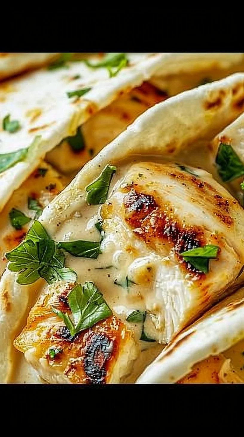 Delicious Cheesy Garlic Chicken Wraps with fresh ingredients and melted cheese