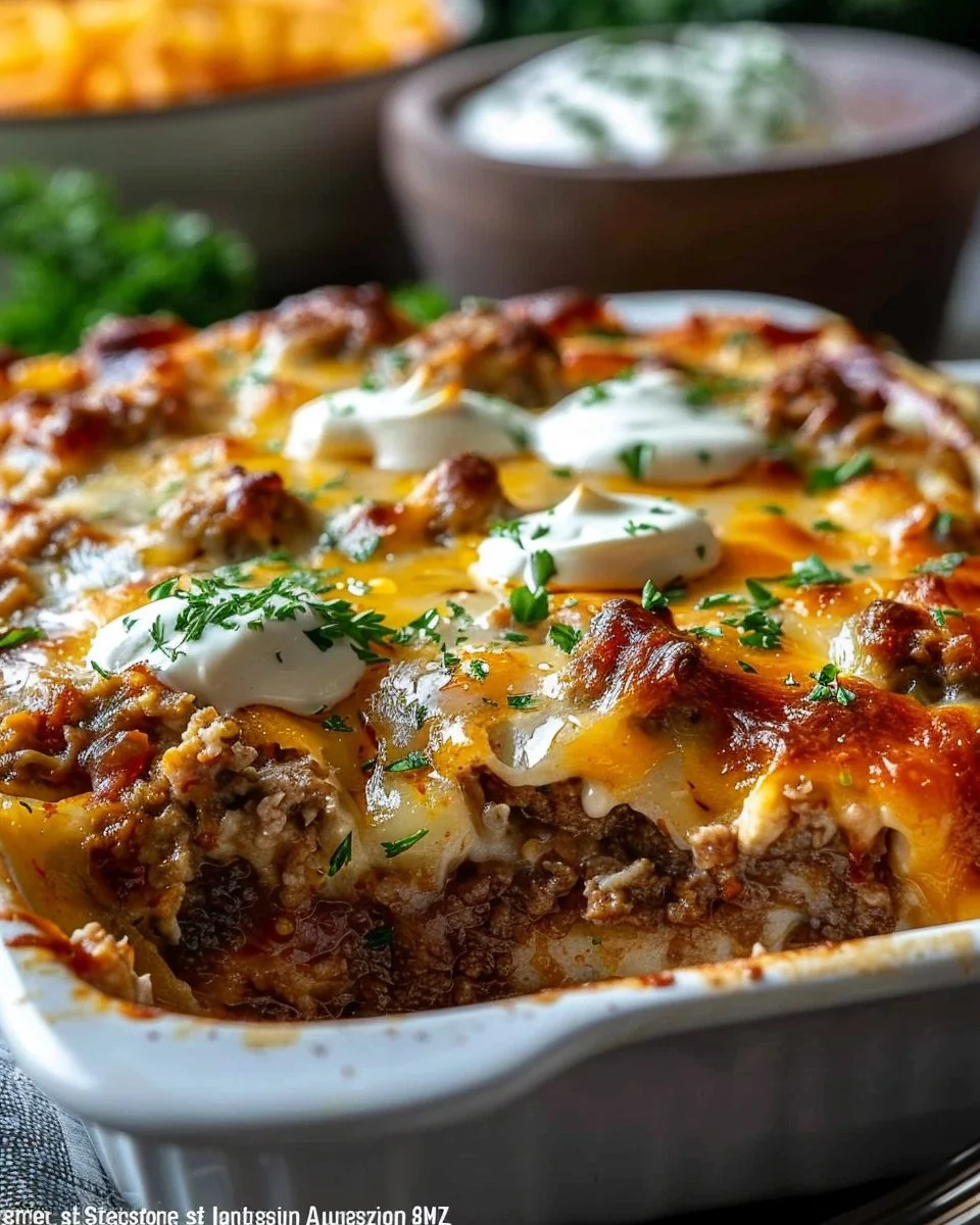 Cheesy Meatloaf Casserole