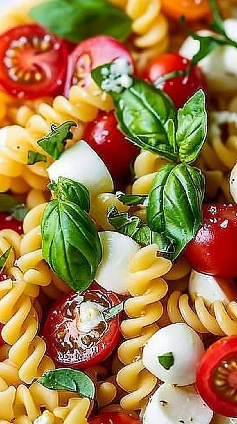 Colorful Caprese Pasta Salad