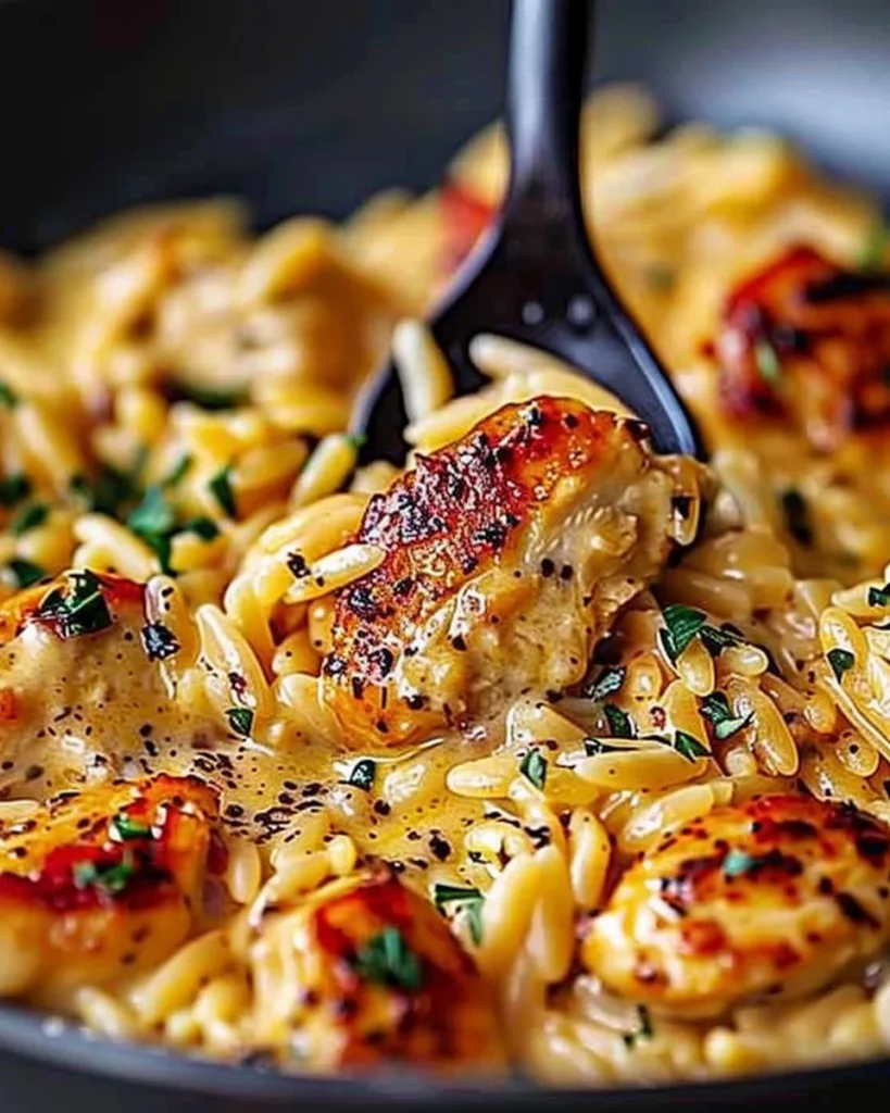 Comforting One-Pot Cajun Chicken Alfredo Orzo in Just 30 Minutes