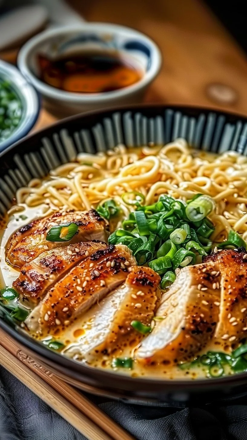 Creamy Garlic Chicken Ramen