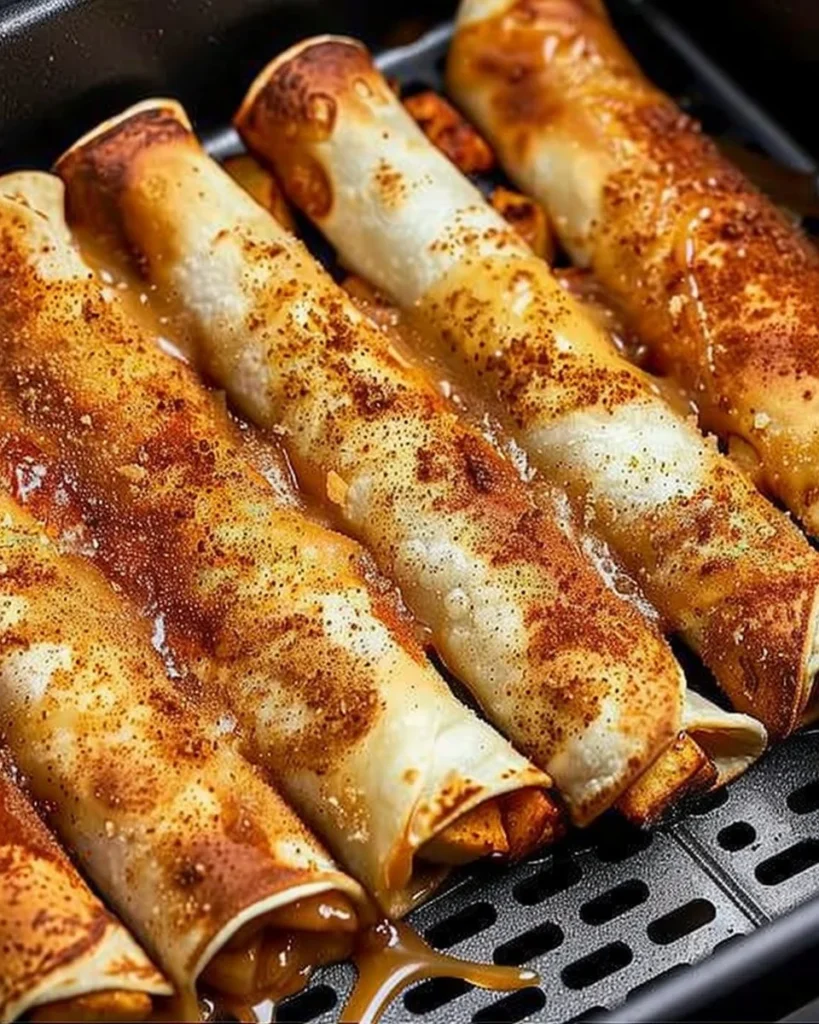 Crispy Air Fryer Apple Pie Taquitos