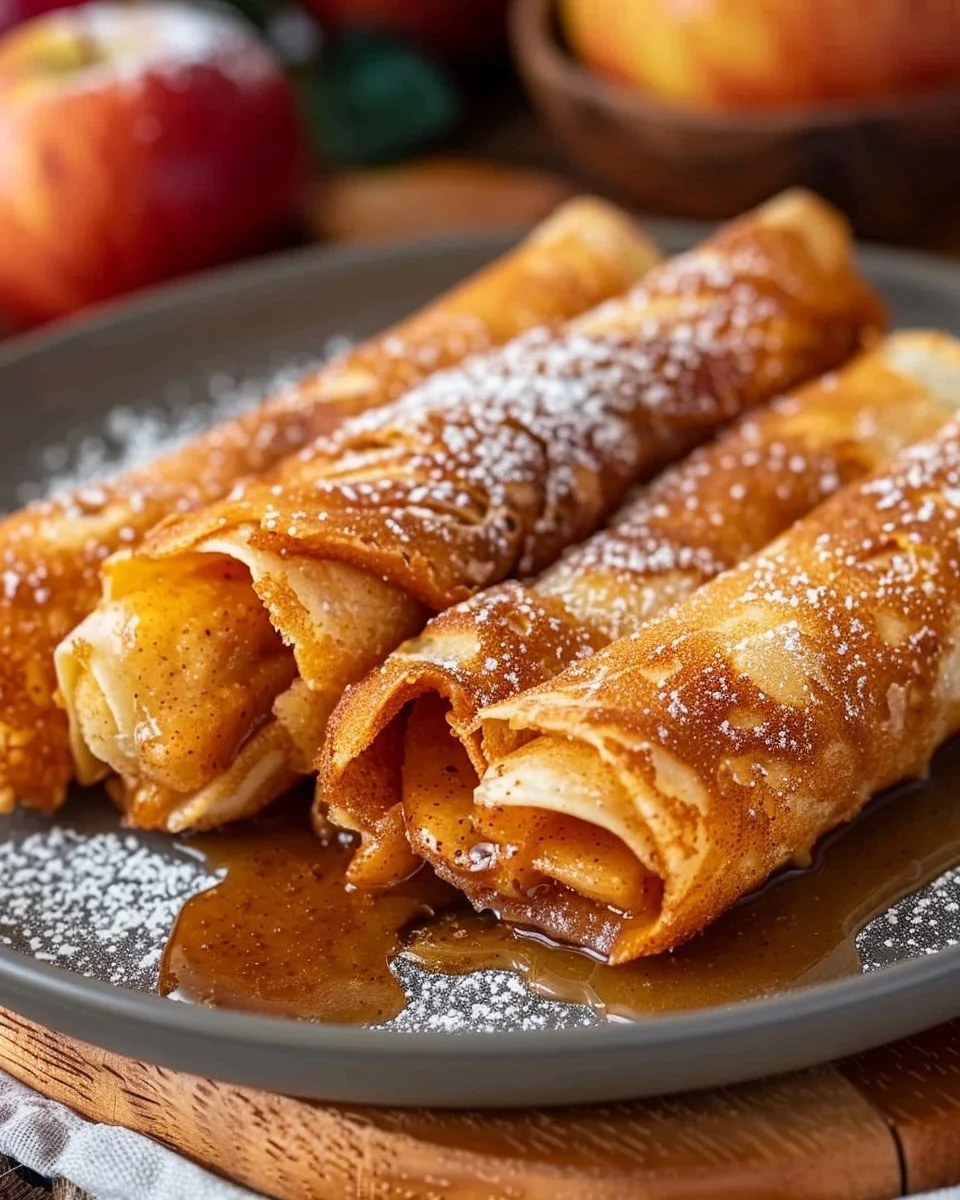 Crispy Air Fryer Apple Pie Taquitos