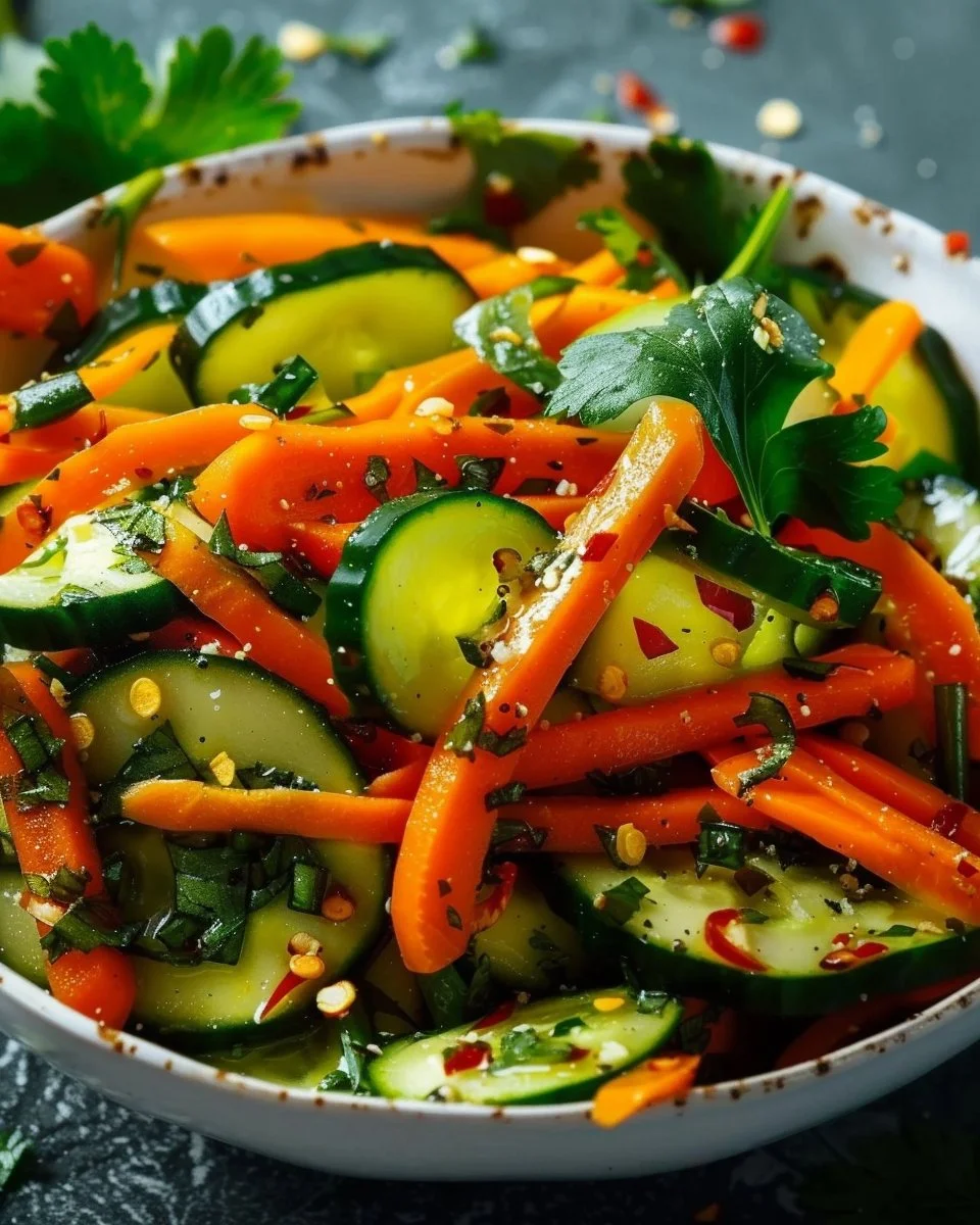 Cucumber Carrot Salad (15 Minutes, Big Crunch!)