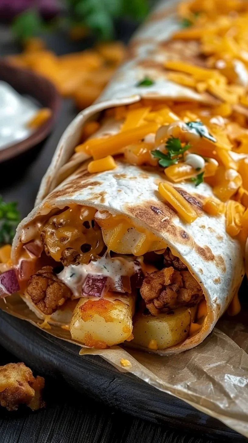 Easy Cheesy Potato Burritos