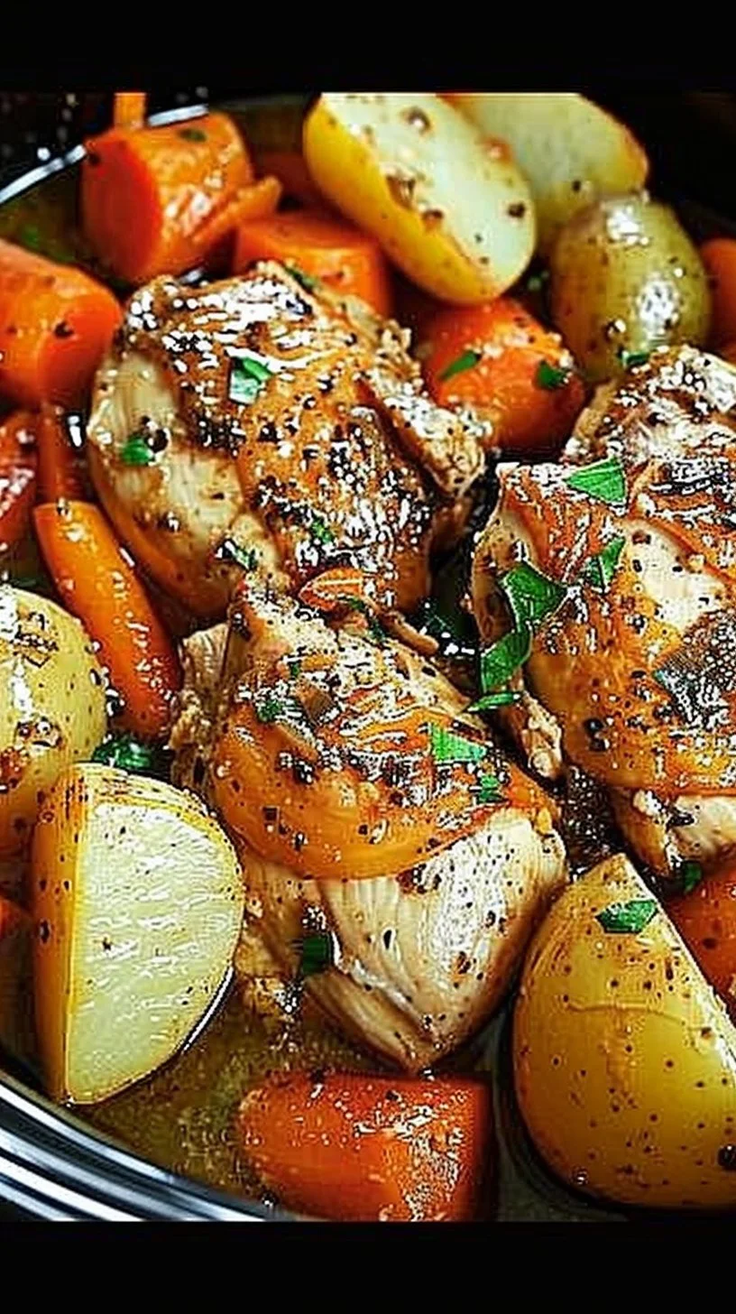 Delicious Garlic Butter Chicken in a Crockpot recipe for easy cooking and savory flavor.