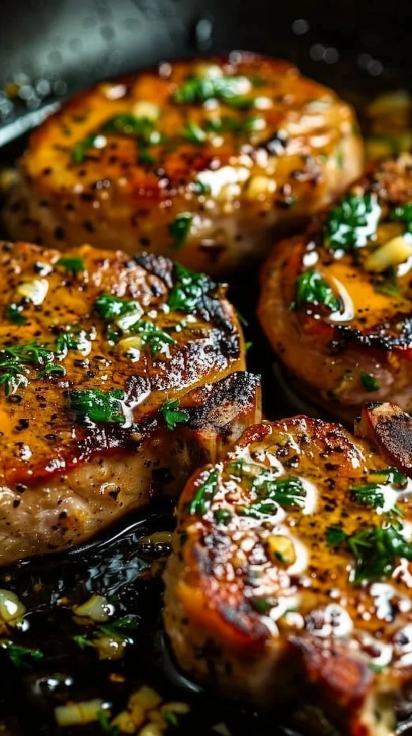 Garlic Butter Pan-Seared Pork Chops