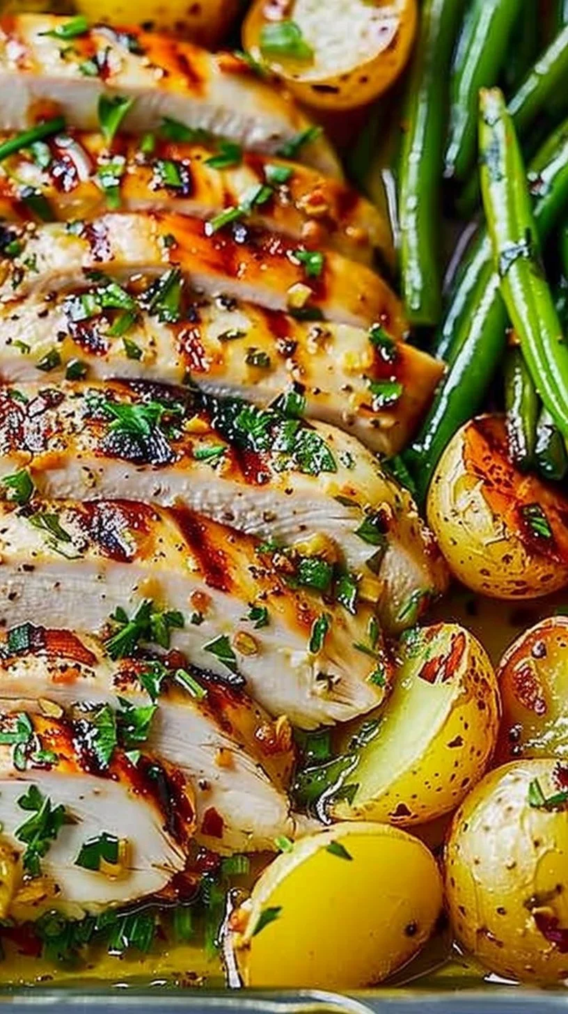 Healthy Lemon Garlic Chicken Meal Prep Bowls