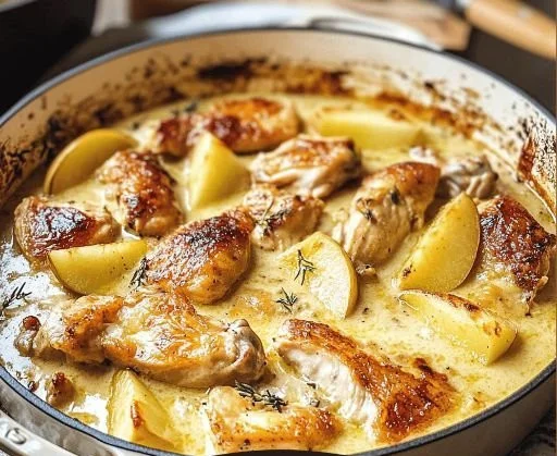 Hearty French Chicken Casserole in the Normandy Style for Cozy Nights