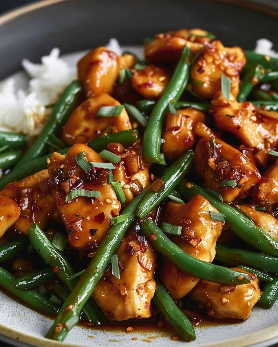 Honey Garlic Chicken with Green Beans