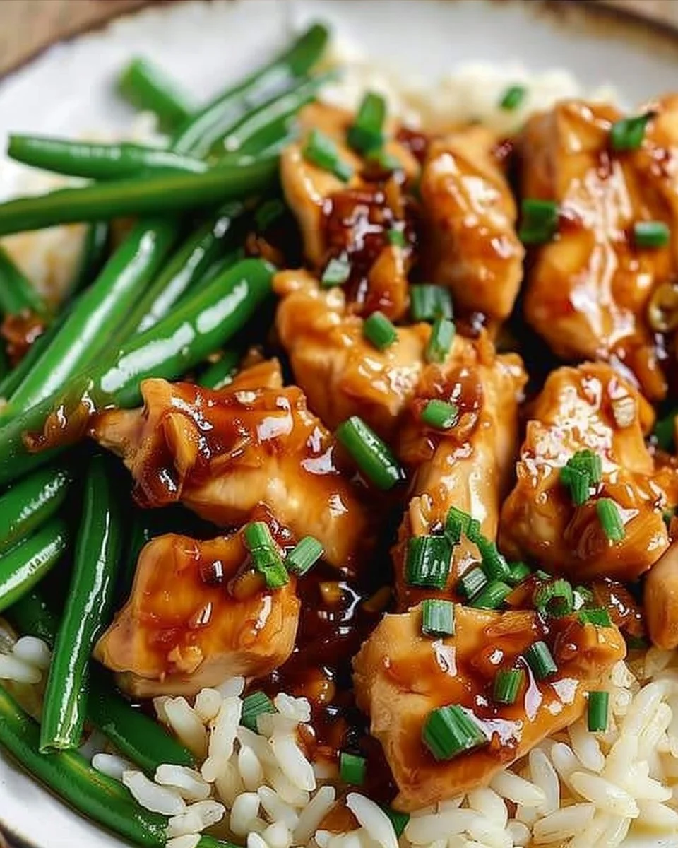 Honey Garlic Chicken with Green Beans