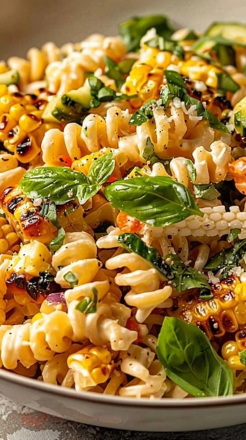Juicy Street Corn Pasta Salad