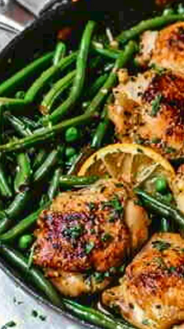 Lemon Garlic Butter Chicken Thighs served on a plate