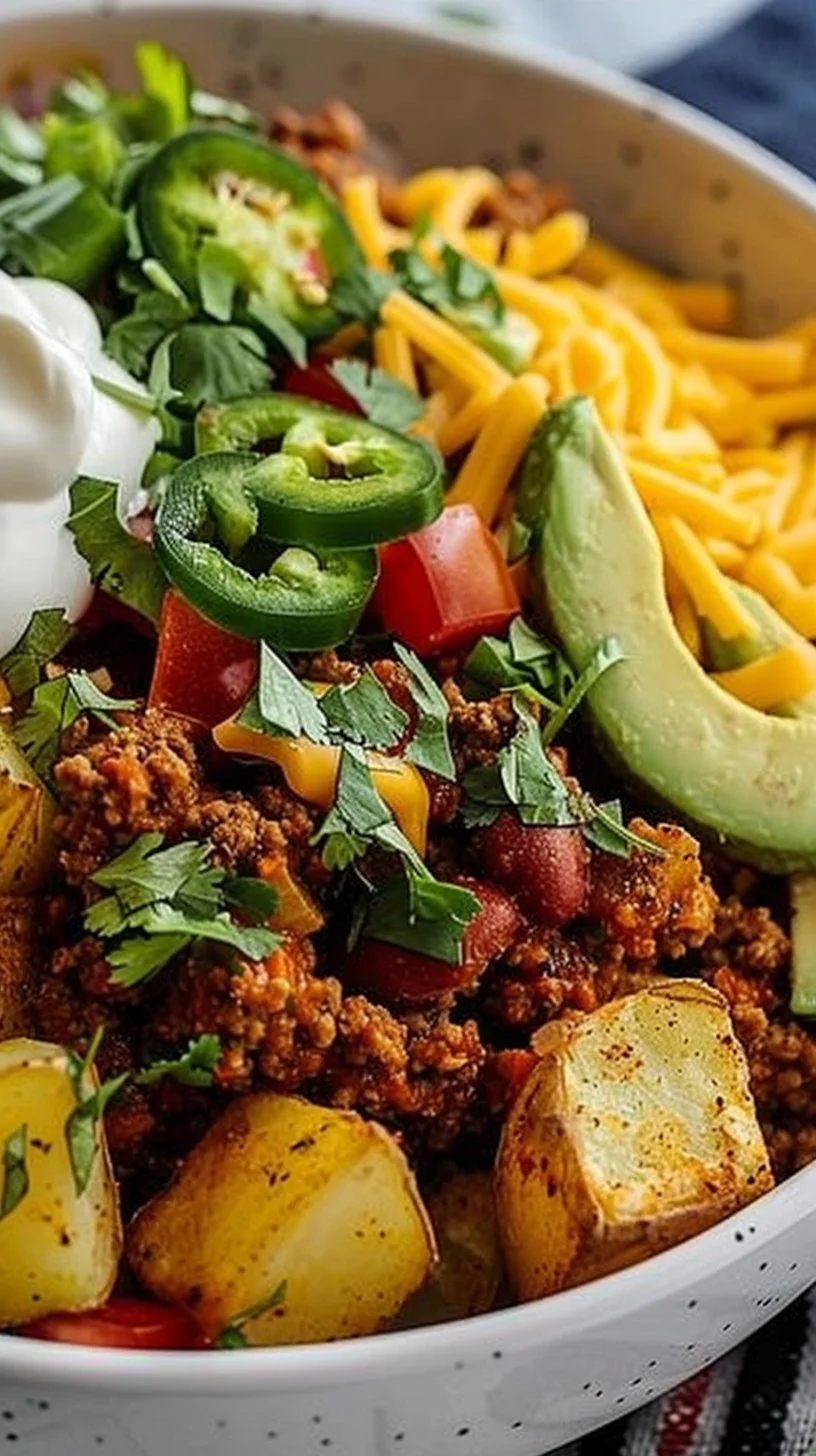 Loaded Potato Taco Bowl