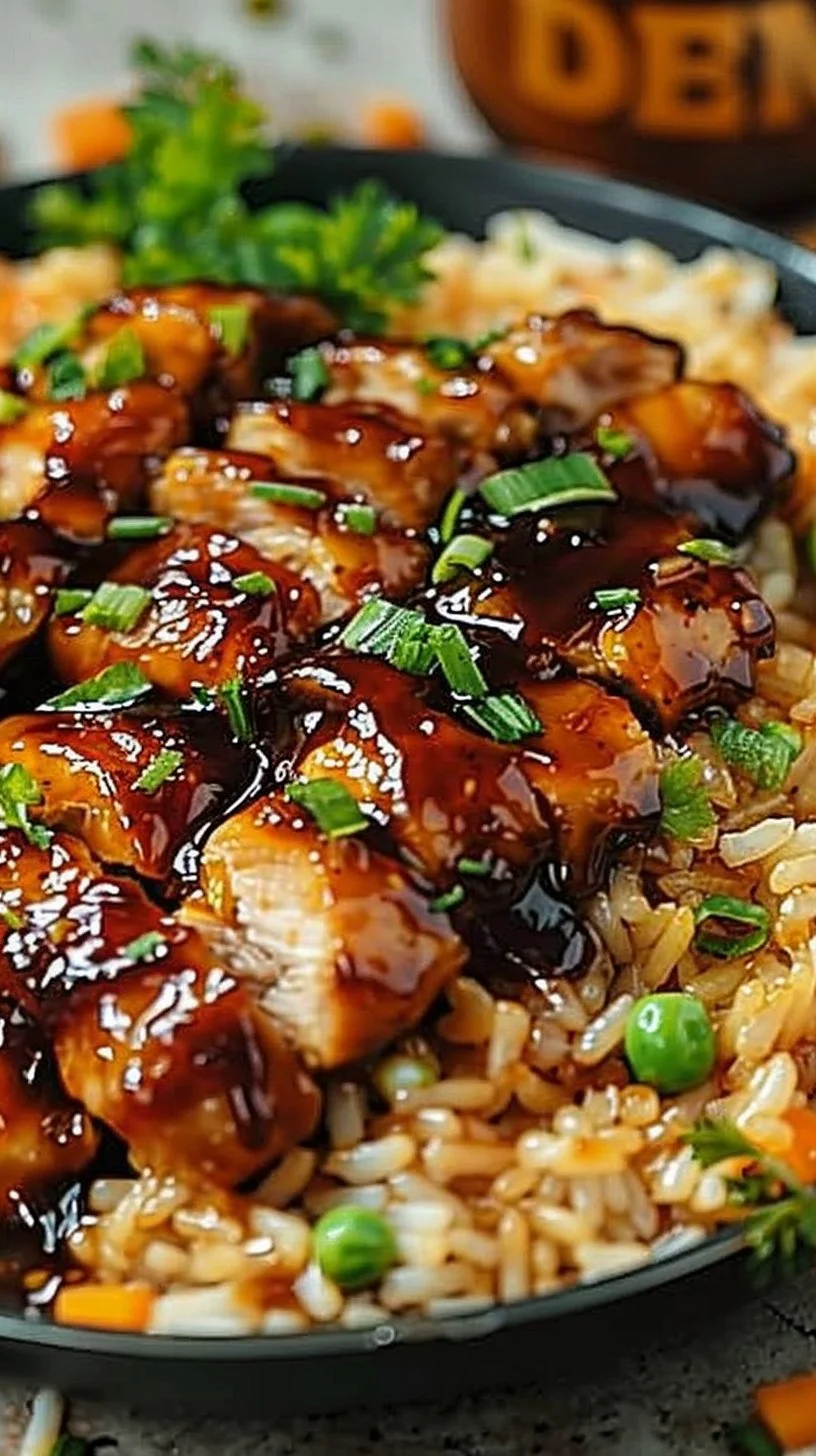 One-Pan Honey BBQ Chicken and Rice