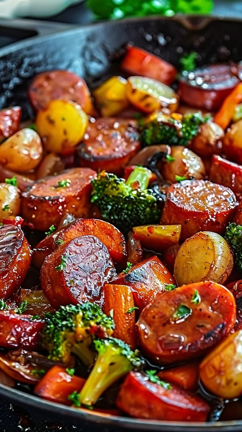 One-Pan Honey Garlic Kielbasa & Veggies: Easy Family Delight