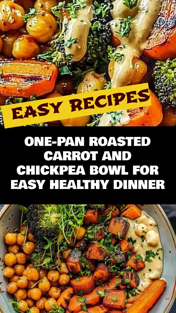 One-Pan Roasted Carrot and Chickpea Bowl