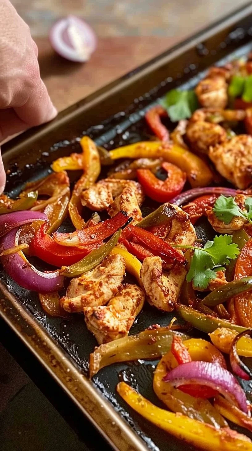 Sheet Pan Chicken Fajitas is already in English.