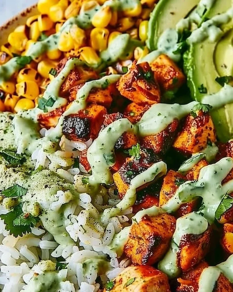 Street Corn Chicken Rice Bowl